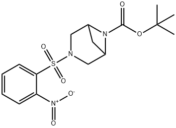 3,6-Diazabicyclo[3.1.1]heptane-6-carboxylic acid, 3-[(2-nitrophenyl)sulfonyl]-, 1,1-dimethylethyl ester Struktur