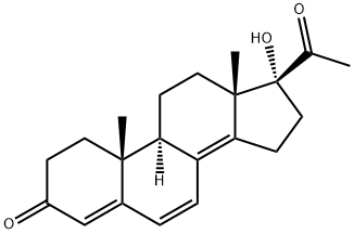 17-hydroxy-4,6,8(14)-pregnatriene-3,20-dione Struktur