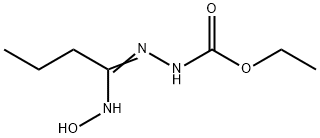 Hydrazinecarboxylic  acid,  2-[1-(hydroxyimino)butyl]-,  ethyl  ester  (9CI) Struktur