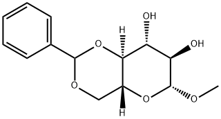 Methyl 4,6-O-benzylidene-β-D-glucopyranoside Struktur