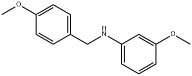 3-methoxy-N-[(4-methoxyphenyl)methyl]aniline Struktur