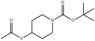 1-Piperidinecarboxylic acid, 4-(acetylthio)-, 1,1-diMethylethyl ester Struktur