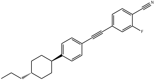 BENZONITRILE,2-FLUORO-4-[[4-(4-PROPYLCYCLOHEXYL)PHENYL]ETHYNYL]-,TRANS- Struktur