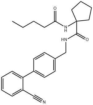 1-[(2'-Cyano[1,1'-biphenyl]-4-yl)MethylaMino]-N-pentanoylcyclopentanecarboxaMide Struktur