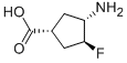 Cyclopentanecarboxylic acid, 3-amino-4-fluoro-, (1alpha,3alpha,4beta)- (9CI) Struktur