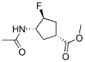 Cyclopentanecarboxylic acid, 3-(acetylamino)-4-fluoro-, methyl ester, (1alpha,3alpha,4beta)- (9CI) Struktur