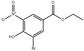 Ethyl 3-broMo-4-hydroxy-5-nitrobenzoate Struktur