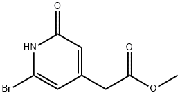 METHYL 6-BROMO-1,2-DIHYDRO-2-OXO-4-PYRIDINEACETATE Struktur