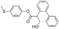 4-thioanisyl-2-biphenylyl-3-hydroxypropionic acid Struktur