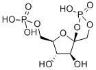 D-FRUCTOSE-1,2-CYCLIC-6-DISPHOSPHATE Struktur