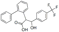 4-trifluoromethylphenyl-2-biphenylyl-3-hydroxypropionic acid Struktur