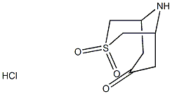 3-Thia-9-azabicyclo[3.3.1]nonan-7-one-3,3-Dioxo hydrochloride Struktur