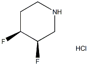 cis-3,4-difluoropiperidine hydrochloride Struktur