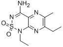 4-Amino-1,7-diethyl-6-methylpyrazino(2,3-c)(1,2,6)thiadiazine 2,2-diox ide Struktur