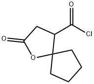 1-Oxaspiro[4.4]nonane-4-carbonyl chloride, 2-oxo- (9CI) Struktur