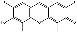 2,4,5,7-TETRAIODO-6-HYDROXY-3-FLUORONE Structure