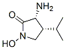 2-Pyrrolidinone,3-amino-1-hydroxy-4-(1-methylethyl)-,cis-(9CI) Struktur