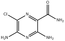 6-CHLORO-3,5-DIAMINO-2-PYRAZINECARBOXAMIDE Struktur