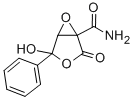 3-CARBAMOYL-3,4-EPOXY-5-HYDROXY-5-PHENYL-GAMMA-BUTYROLACTAM Struktur