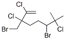 6-bromo-3-(bromomethyl)-7-methyl-2,3,7-trichloro-1-octene Struktur