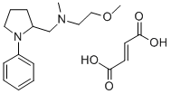 (-)-N-(2-Methoxyethyl)-N-methyl-1-phenyl-2-pyrrolidinemethanamine fuma rate Struktur