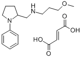 (-)-N-(3-Methoxypropyl)-1-phenyl-2-pyrrolidinemethanamine fumarate Struktur