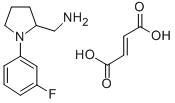 (-)-1-(3-Fluorophenyl)-2-pyrrolidinemethanamine fumarate Struktur