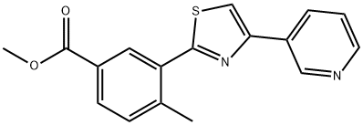 methyl 4-methyl-3-(4-(pyridin-3-yl)thiazol-2-yl)benzoate Struktur