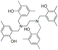 N,N,N',N'-tetrakis(2-hydroxy-3,5-dimethylbenzyl)ethylenediamine Struktur