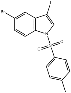 5-broMo-3-iodo-1-tosyl-1H-indole Struktur