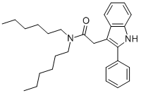 N,N-DIHEXYL-2-PHENYLINDOLE-3-ACETAMIDE Struktur