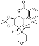 1-O-BENZOYL-2,3:5,6-DI-O-ISOPROPYLIDENE-4-(4-METHOXY-TETRAHYDROYRAN-4-YL)-MYO-INOSITOL Struktur