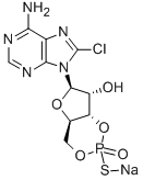 8-CHLOROADENOSINE-3',5'-CYCLIC MONOPHOSPHOROTHIOATE, SP-ISOMER SODIUM SALT Struktur