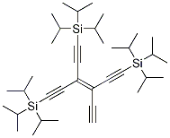 (3-(1-(triisopropylsilyl)penta-1,4-diyn-    3-ylidene)penta-1,4-diyne-1,5- diyl) bis(triisopropylsilane) Struktur