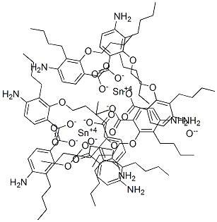 bis(di-n-butyl(4-aminosalicylate)tin)oxide Struktur