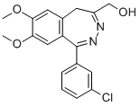 1-(3-Chlorophenyl)-4-hydroxymethyl-7,8-dimethoxy-5H-2,3-benzodiazepine Struktur