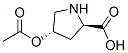 D-Proline, 4-(acetyloxy)-, trans- (9CI) Struktur