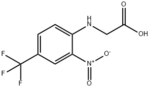 (2-NITRO-4-TRIFLUOROMETHYL-PHENYLAMINO)-ACETIC ACID Struktur