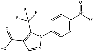 1-(4-NITROPHENYL)-5-(TRIFLUOROMETHYL)PYRAZOLE-4-CARBOXYLIC ACID Struktur