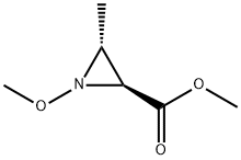 2-Aziridinecarboxylicacid,1-methoxy-3-methyl-,methylester,trans-(9CI) Struktur