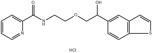 1-(Benzo(b)thiophen-5-yl)-2-(1-(nicotinoylamino)ethoxy)ethanol hydroch loride Struktur