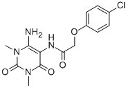 Acetamide,  N-(4-amino-1,2,3,6-tetrahydro-1,3-dimethyl-2,6-dioxo-5-pyrimidinyl)-2-(4-chlorophenoxy)-  (9CI) Struktur