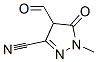 1H-Pyrazole-3-carbonitrile, 4-formyl-4,5-dihydro-1-methyl-5-oxo- (9CI) Struktur