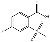 4-BROMO-2-(METHYLSULFONYL)BENZOICACID
 Struktur