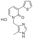 1-((5-Methyl-1H-imidazol-4-yl)methyl)-3-(2-thienyl)-2(1H)-pyridinone m onohydrochloride Struktur