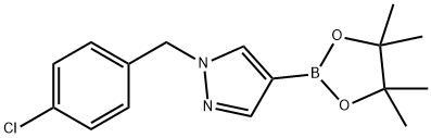 1H-Pyrazole, 1-[(4-chlorophenyl)methyl]-4-(4,4,5,5-tetramethyl-1,3,2-dioxaborolan-2-yl)- Struktur