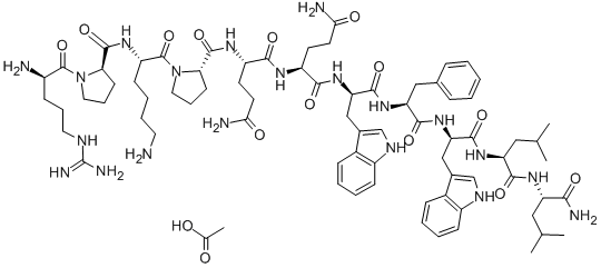 D-ARG-D-PRO-LYS-PRO-GLN-GLN-D-TRP-PHE-D-TRP-LEU-LEU-NH2 ACETATE SALT Struktur