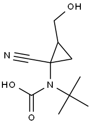 Carbamic acid, [1-cyano-2-(hydroxymethyl)cyclopropyl]-, 1,1-dimethylethyl Struktur