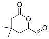 2H-Pyran-2-carboxaldehyde, tetrahydro-4,4-dimethyl-6-oxo- (9CI) Struktur