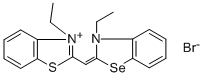 2-[(3-ETHYL-BENZOTHIAZOLIUM-2-YL)-METHYLEN]-3-ETHYL-2,3-DIHYDROBEZOSELENAZOL BROMIDE Struktur